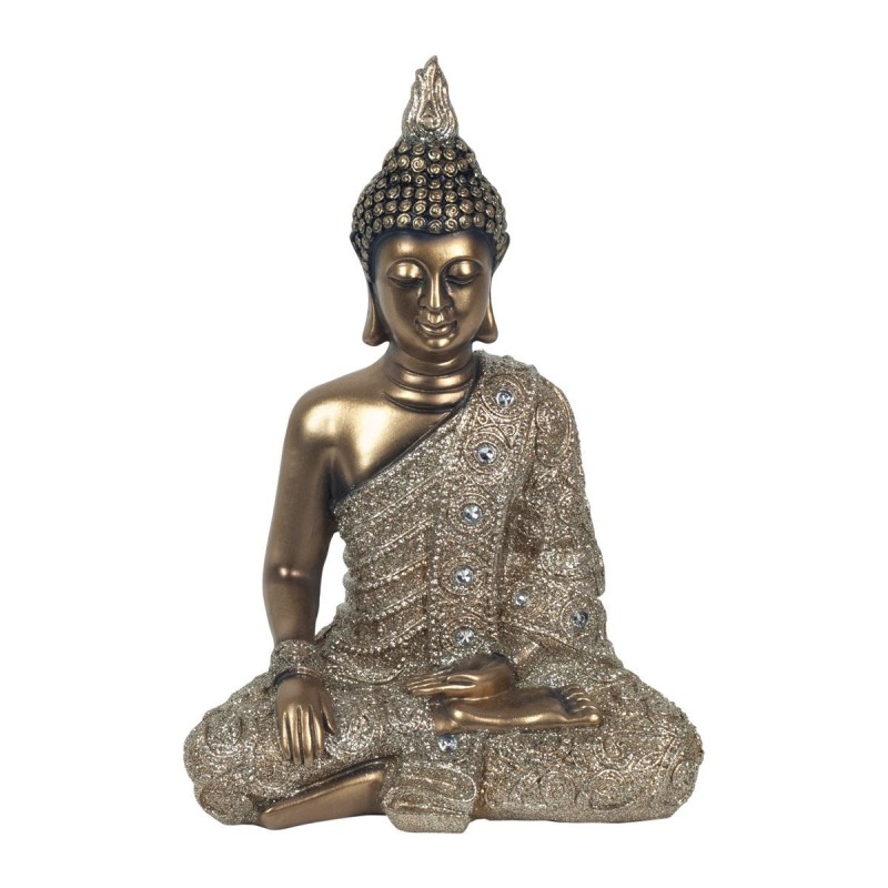 Buda dorado sentado meditando 23x9x16 cm